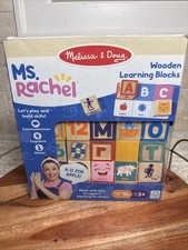 Melissa  Doug Ms. Rachel Wooden Learning Blocks  New 