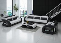 Design Ledersofa Couch Garnituren 3+2+1 Sitzer Garnitur Sofagarnitur Sofa Usb