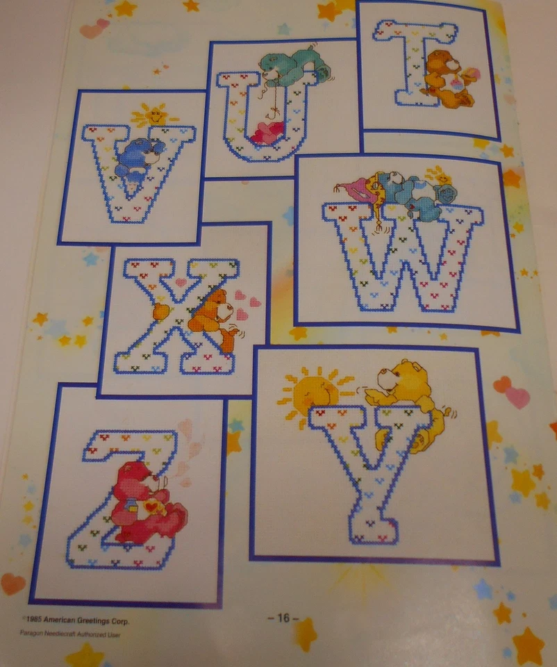 Care Bears ABC Counted Cross Stitch Pattern Book by Paragon Needlecraft #5109 - Image 3 of 4