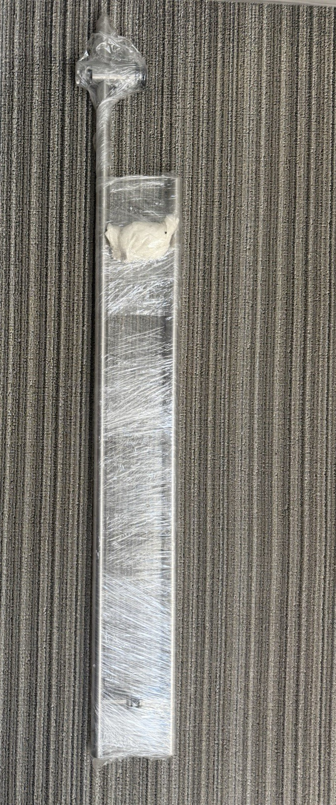 Pair Stainless Steel T-Bar Door Handles with Lock – 53" Length, Brushed Finish,