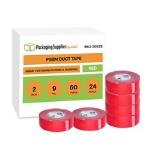 24 Rolls Red Shield Duct Tape, 2" x 60 Yards 9 Mil Heavy-Duty Waterproof Outdoor