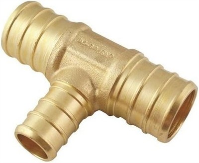 Apollo 3/4 in. x 3/4 in. x 1/2 in. Brass PEX-B Barb Reducing Tee (5-Pack)