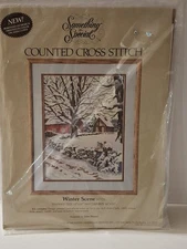 Something Special "Winter Scene" Counted Cross Stitch Kit 50320- 12x16 NEW