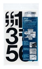 Chartpak Self-Adhesive Vinyl Numbers, 3 Inches High, Black, 10 per Pack 01170