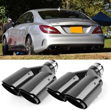 For Mercedes Benz Amg Cls Carbon Dual Exhaust Tips 2.5 Inlet To Dual 4 Outlet