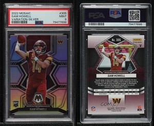2022 Mosaic Rookies Silver Prizm Variations Sam Howell #305 PSA 9 MINT Rookie RC