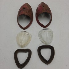 1930-40s Gm Above Headlight Fender Guide Marker Light Housing Glass Lens