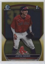 2023 Bowman Draft Chrome Yellow Refractor 21/75 Justin Riemer #BDC-182 9hx