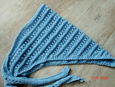 Dreiecktuch hellblau Stola Dirndl Schultertuch Wintertuch Halstuch Umschlagtuch 