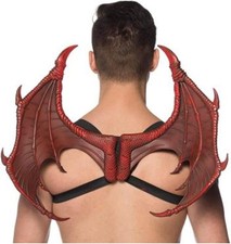 HMS Supersoft Mini Dragon Wings Adult Costume, Red, One Size