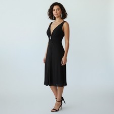 Betsy  Adam Sleeveless Black Special Occasion Dress Jersey Embellished Size 12
