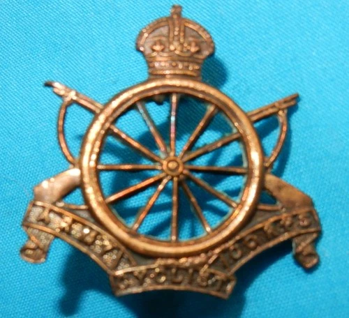 WW1 ERA ARMY CYCLIST CORPS BRITISH MILITARY CAP BADGE - GENUINE WORLD WAR I