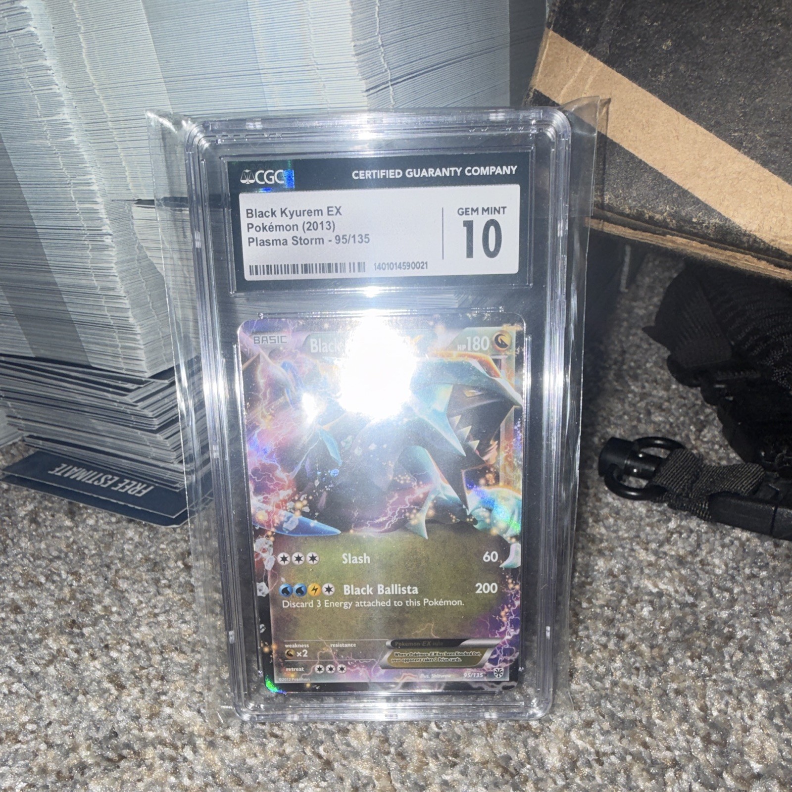 CGC 10 Black Kyurem EX 95/135 Plasma Storm 2013 Holo Ultra Rare English