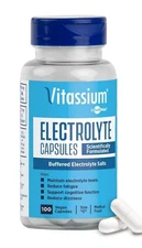 Vitassium  Electrolyte Capsules 100 Ct. POTS and High Sodium Diets, Exp 3/27