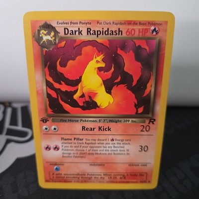 Dark Rapidash 1st Edition Uncommon Team Rocket 44/82 MP