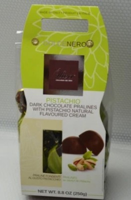 OLIVA DARK CHOCOLATE PRALINES w/PISTACHIO CREAM MADE IN ITALY Exp. 6/2026