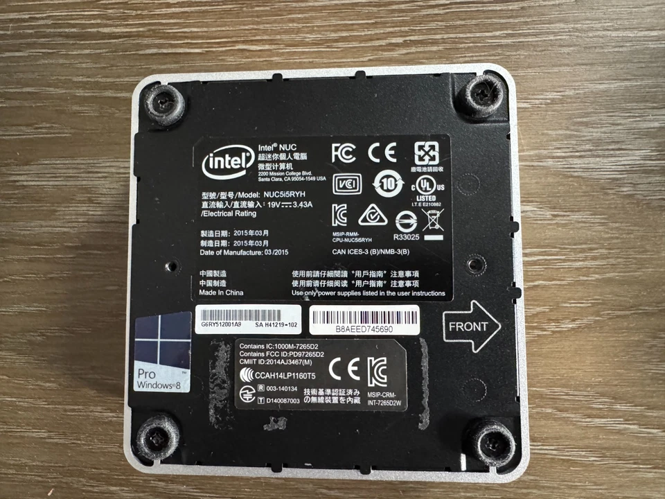 Intel NUC5i5RYH i5-5250U 1.6GHz 16GB RAM 120GB SSD WiFi & Bluetooth Windows 11 P - Image 4 of 4