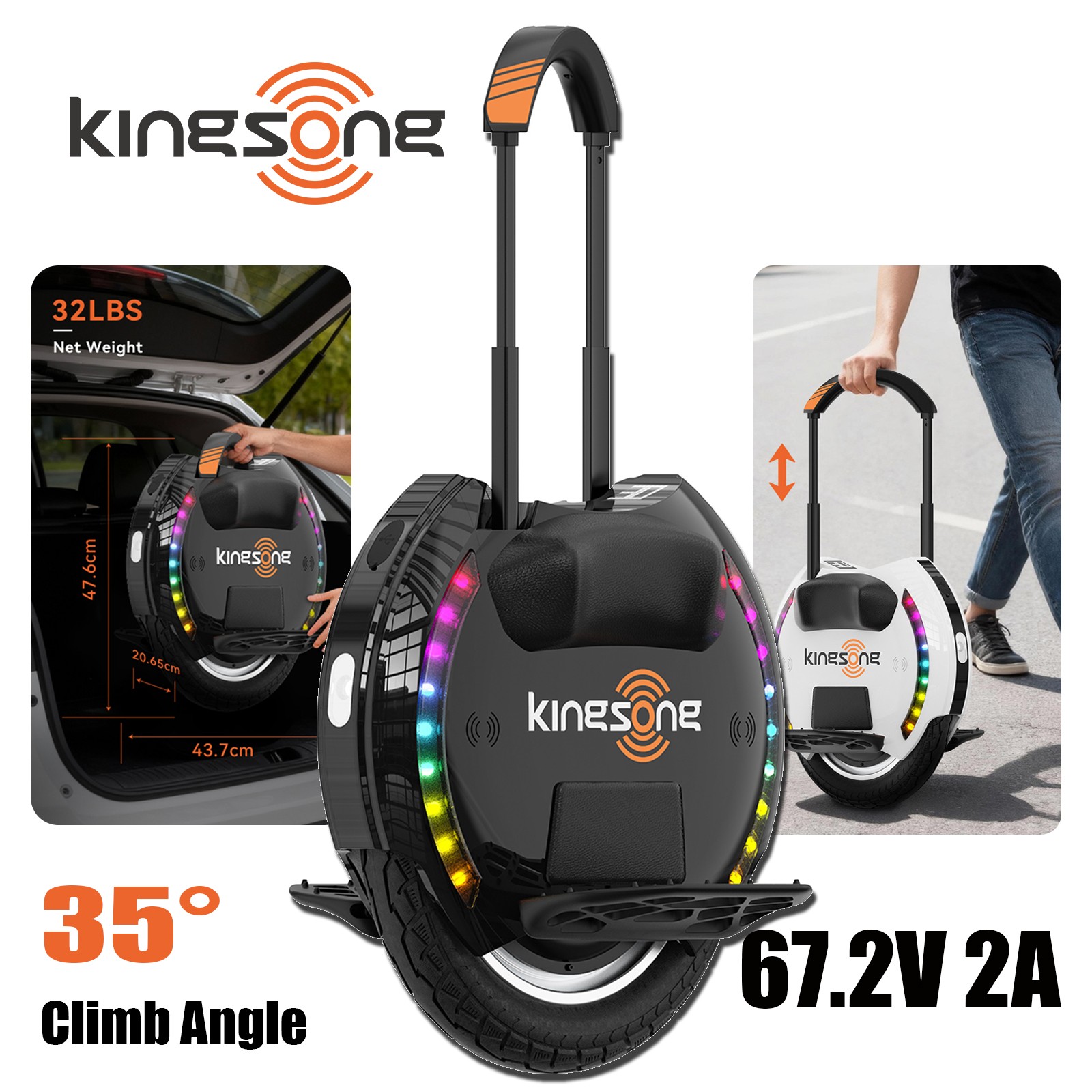 KINGSONG 14D PRO Electric Unicycle One Wheel for Adults Comm