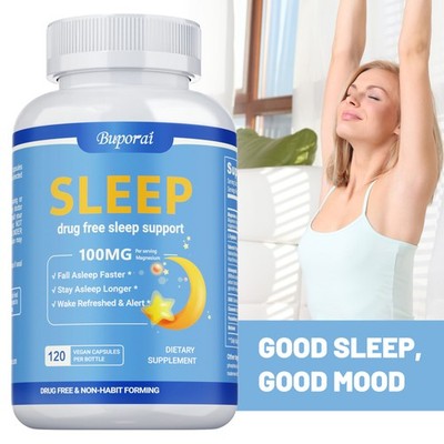 Sleep Capsules - Melatonin, Promotes Sleep and Relieves Anxiety and Stress