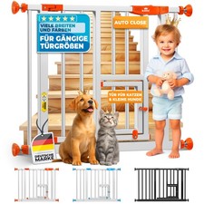  KIDIZ® Absperrgitter Klemmen Türschutzgitter Treppen Schutz Gitter ohne Bohren