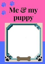 Me and my puppy: girls purple dog photo album, keepsake album for dogs, gift. sc