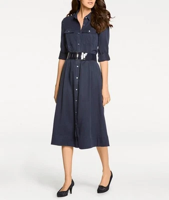 Mode von Heine Damen Hemdblusenkleid Langarm Kragen Blau Gr. 40 Neu - Bild 1 von 3