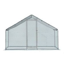 6.5 x 10 ft Large Metal Chicken Coop, Walk-in Poultry Cage Chicken Hen Run House