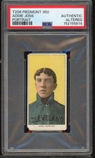 1909 t206 Addie Joss PSA Authentic Portrait Piedmont