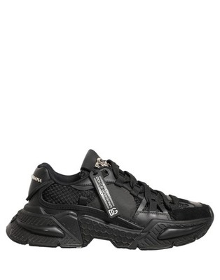 Dolce & Gabbana Black Airmaster Low Top Sneakers Women's Shoes