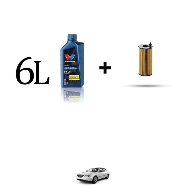 ÖLfilter Kit Und 6L FüR Hyundai Grandeur Azera 3.0 Mpi 184Kw Ab 2011-image