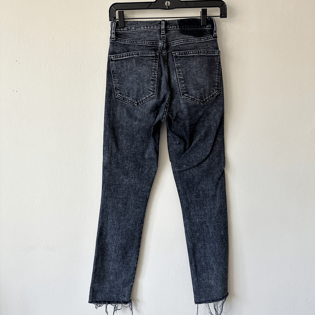 Gap Denim Jeans Cigarette High Rise Black Women's Size 24 R Pockets NWOT