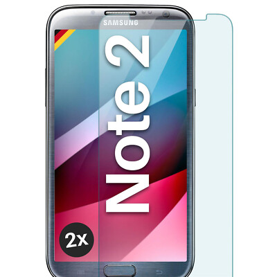 2x Echt Glas für Samsung Galaxy Note 2 Panzerfolie Handy Premium Displayschutz