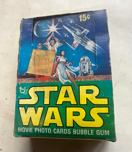 Tarjetas coleccionables vintage originales Star Wars Topps 4ª serie verde CAJA 1024 - Imagen 5 de 5