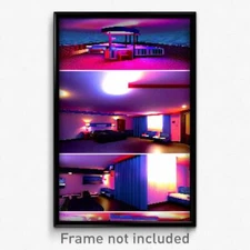 Pixel Art Poster - Virtual Motel (8 Bit Psychedelic Trippy Video Game Print)