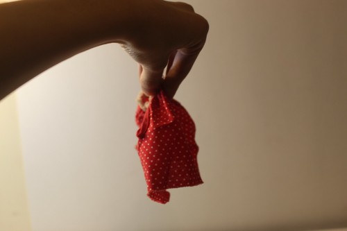 Vintage Top fits 8-10" toddler dolls Vogue Ginny Ginger Red White Polkadot Top - Picture 6 of 7