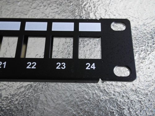 Blank 24 Port Patch Panel Rackmount RJ11 RJ12 RJ45 -1RU x 19" Shielded Ground UL - Picture 8 of 11