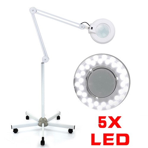 5X LED Lupenleuchte Lupenlampe Standlupe LED Ringlicht Kosmetik Standlupe 24W  - Bild 1 von 8