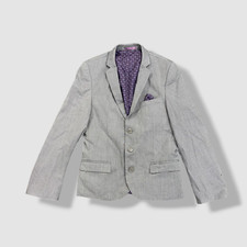 Next US Kid's Boy's Gray Blazer Solid Suit Jacket Sport Coat Size 11YRS