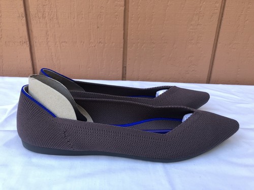 NEW RARE Retired Rothy’s Mink The Point Women US 8.5 Brown Luxury Ballet Flat C9 - 第 1/10 張圖片