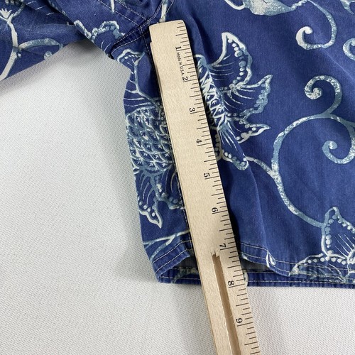 VINTAGE Polo Ralph Lauren costume da bagno uomo 36 floreale blu foderato in rete 7” cuciture interne - Foto 10 di 11