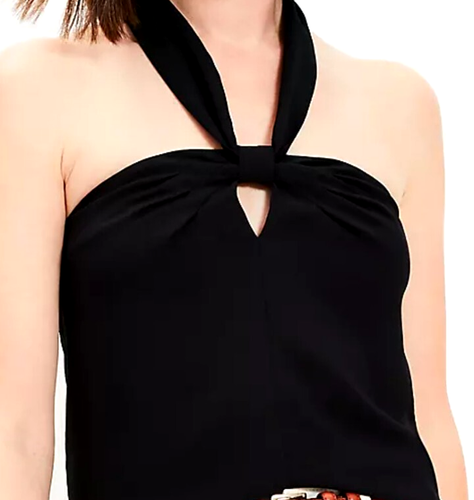 NWT Loft Women's Black Halter Top w/Keyhole Size S - Picture 5 of 16