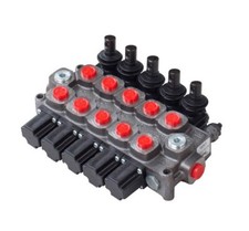 Galtech 5 Bank 1/2 BSP 60 l/min Double Acting Cylinder Spool Hydraulic Monoblock