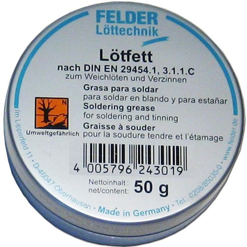 (171,8€/kg) Lötfett 50g in Blechdose, Qualität von FELDER, Löt-Fett, Flussmittel - Bild 3 von 3