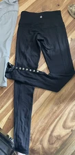 Lululemon Black Leggings With Snaps Size 2