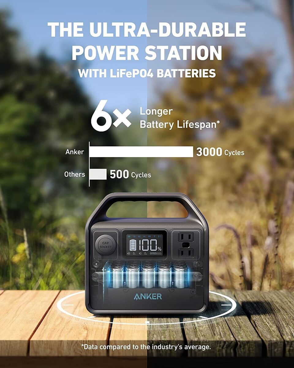 Anker 521 Portable Power Station 256Wh Solar Generator LiFeP04
