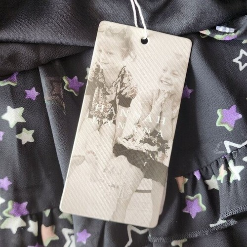 NEW Hannah Banana By Sara Sara Girls 16 Dress Stars Ruffle Tiered Black Purple - Picture 10 of 12