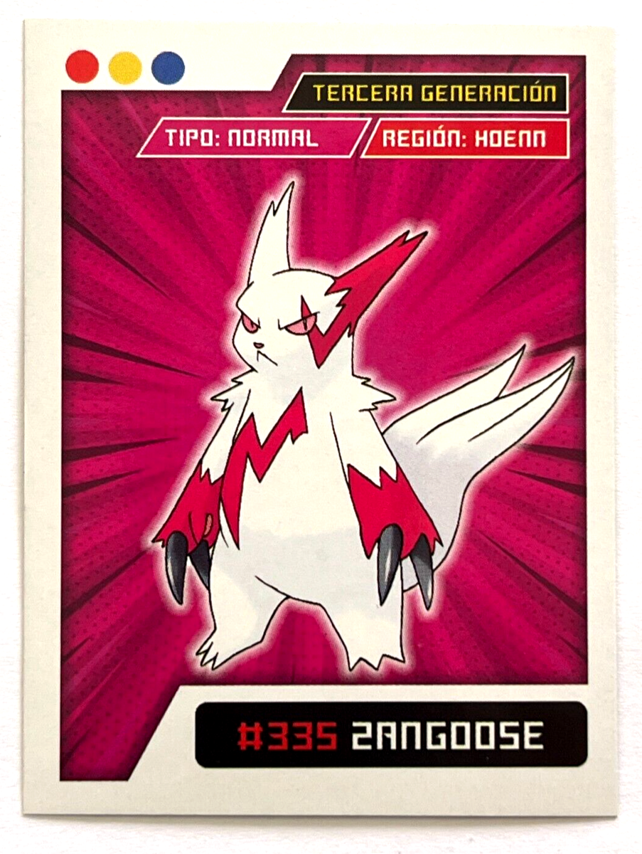 2024 POKEMON SCARLET & VIOLET EO Sticker #053 ZANGOOSE Peru | eBay