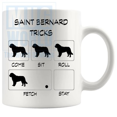 Bernhardiner Tricks Tasse Hund Mama Hund Papa lustiges Geschenk Weihnachten Geburtstage Handm...