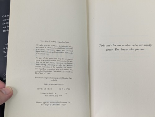 Sinner by Maggie Stiefvater Hardcover Book 1ST ED / 1ST PRINT - Picture 7 of 12