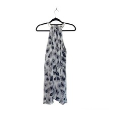 ASTR The Label Gray & White Floral Print Knee Length Shift Dress Small Women’s